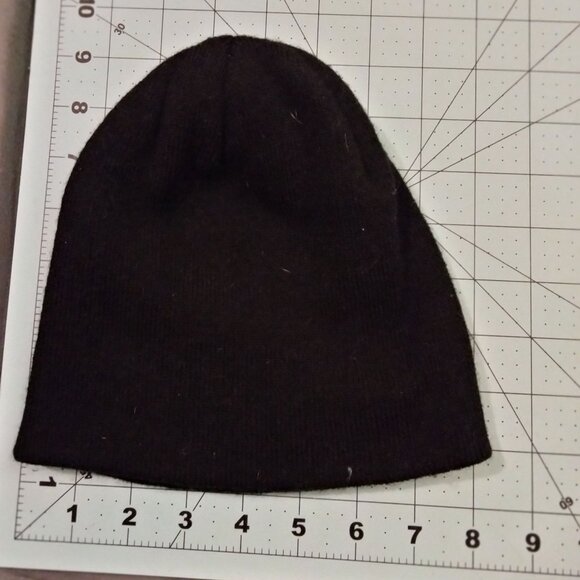 Weissman Black Knit Beanie Hat Youth One Size OS Ski Cap - Picture 2 of 3